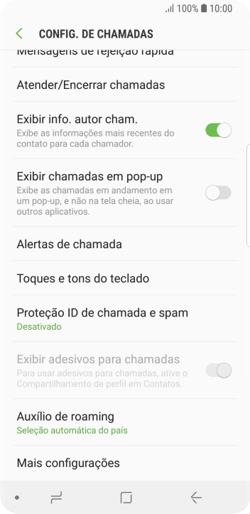 Pressione Mais configurações. Pressione Mais configurações.