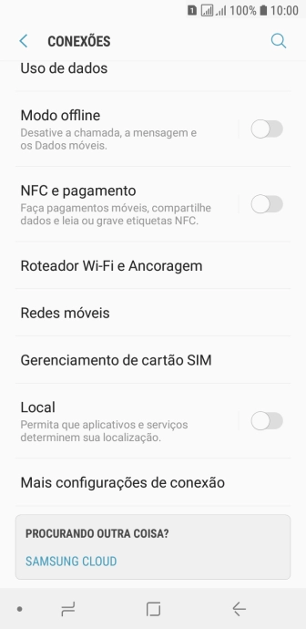 Pressione Gerenciamiento de cartão SIM. Pressione Gerenciamiento de cartão SIM.