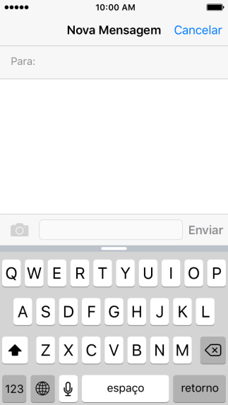 Abra uma nota, mensagem ou e-mail, para que o teclado fique visível na tela, e o celular pronto para a digitação. Abra uma nota, mensagem ou e-mail, para que o teclado fique visível na tela, e o celular pronto para a digitação.