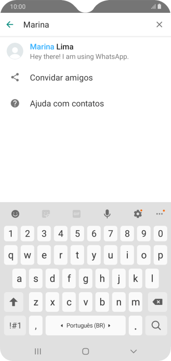 Pressione o contato desejado. Pressione o contato desejado.