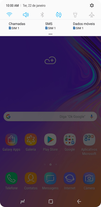 Pressione o ícone de configurações. Pressione o ícone de configurações.
