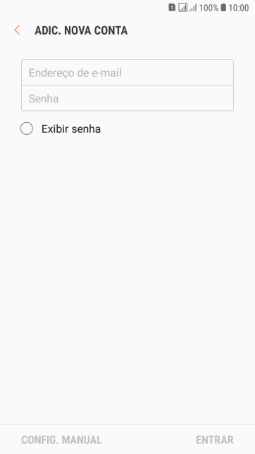 Pressione Endereço de e-mail, e digite o endereço de e-mail. Pressione Endereço de e-mail, e digite o endereço de e-mail.