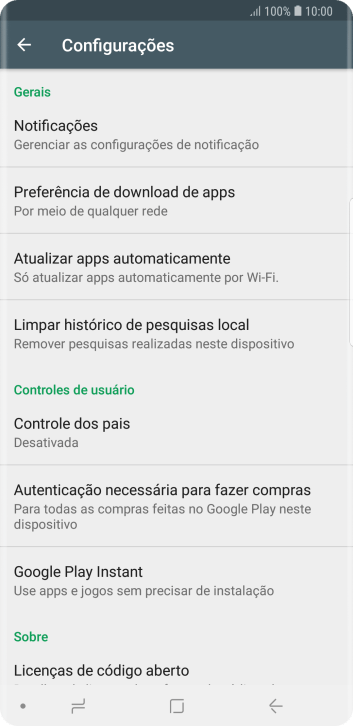 Pressione Atualizar apps automaticamente. Pressione Atualizar apps automaticamente.