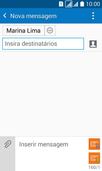 Pressioneo campo de escrever, e digite o texto da sua MMS. Pressioneo campo de escrever, e digite o texto da sua MMS.