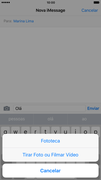 Pressione Fototeca, e navegue até a pasta desejada. Pressione Fototeca, e navegue até a pasta desejada.