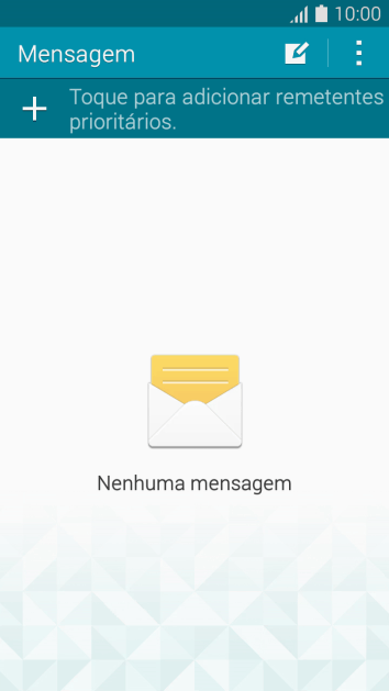 Pressione o ícone de nova mensagem. Pressione o ícone de nova mensagem.