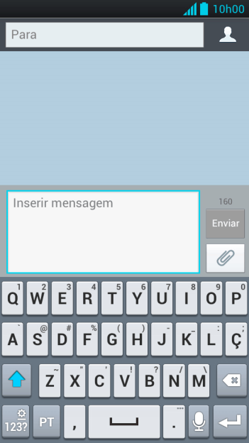 Abra uma nota, mensagem ou e-mail, para que o teclado fique visível na tela, e o celular pronto para a digitação. Abra uma nota, mensagem ou e-mail, para que o teclado fique visível na tela, e o celular pronto para a digitação.