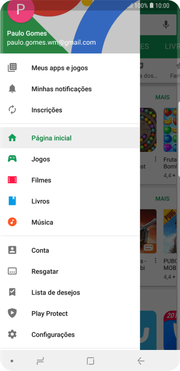 Pressione Configurações. Pressione Configurações.