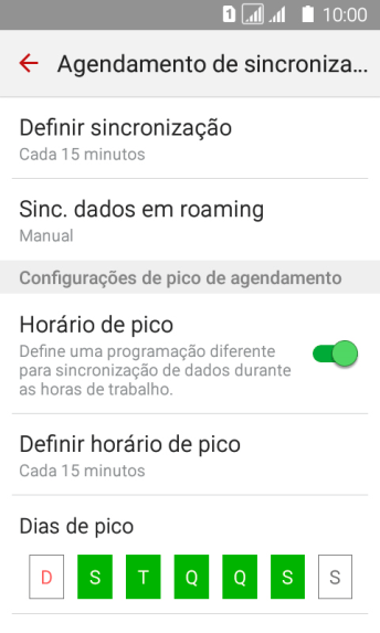 Pressione Definir sincronização. Pressione Definir sincronização.