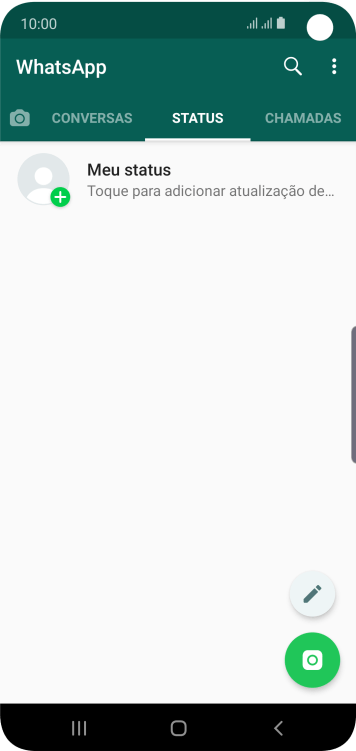 Pressione o ícone de câmera. Pressione o ícone de câmera.