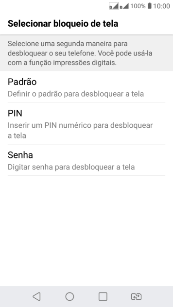 Pressione o código de bloqueio desejado, e siga as instruções da tela para criar um código extra. Pressione o código de bloqueio desejado, e siga as instruções da tela para criar um código extra.