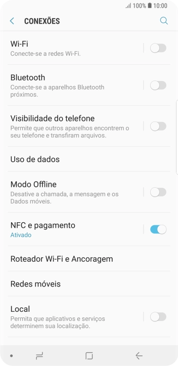 Pressione Redes móveis. Pressione Redes móveis.