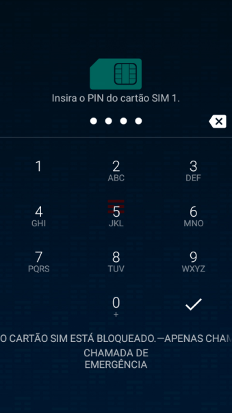 Caso seja solicitado, você deve inserir o código PIN, e pressionar o ícone de aprovar. O código PIN padrão é 1010. Caso seja solicitado, você deve inserir o código PIN, e pressionar o ícone de aprovar. O código PIN padrão é 1010.