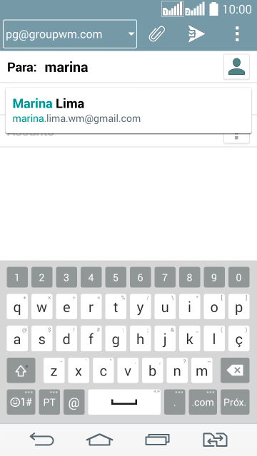 Pressione o contato desejado. Pressione o contato desejado.