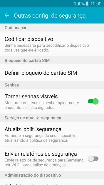 Pressione Definir bloqueio do cartão SIM. Pressione Definir bloqueio do cartão SIM.