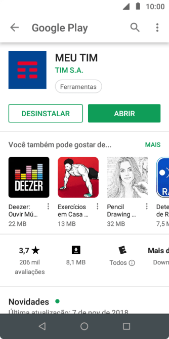 Pressione a tecla de início para finalizar e voltar à tela inicial. Pressione a tecla de início para finalizar e voltar à tela inicial.