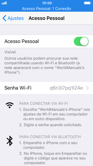 Pressione Senha Wi-Fi, e digite a senha desejada. Pressione Senha Wi-Fi, e digite a senha desejada.