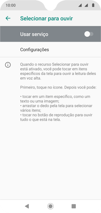 Pressione o indicador ao lado de Pressione o indicador ao lado de