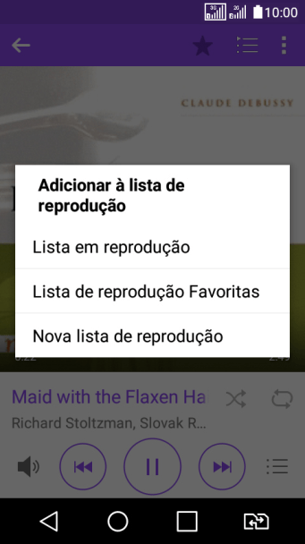 Pressione Nova lista de reprodução, e digite o nome do ponto de acesso do Wi-Fi. Pressione Nova lista de reprodução, e digite o nome do ponto de acesso do Wi-Fi.