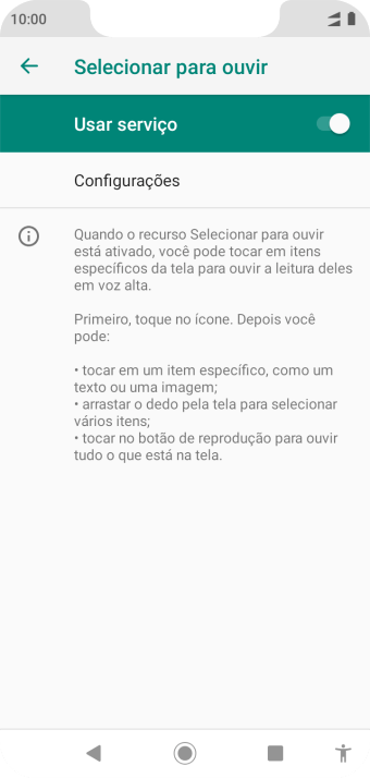 Pressione a tecla de voltar. Pressione a tecla de voltar.
