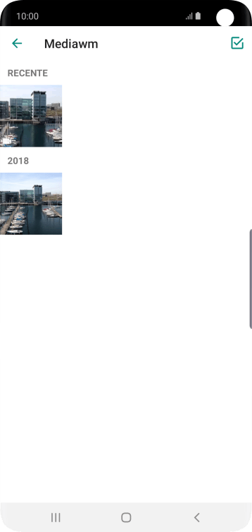 Pressione a foto ou o vídeo desejado. Pressione a foto ou o vídeo desejado.