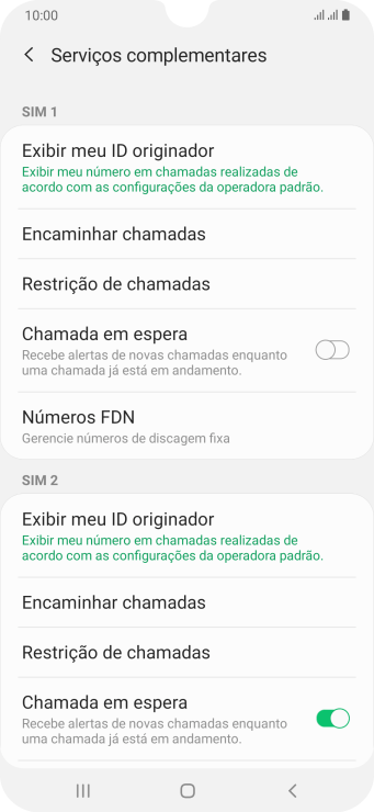 Pressione Exibir meu ID originador abaixo do chip desejado. Pressione Exibir meu ID originador abaixo do chip desejado.
