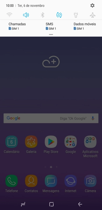 Pressione o ícone de configurações. Pressione o ícone de configurações.
