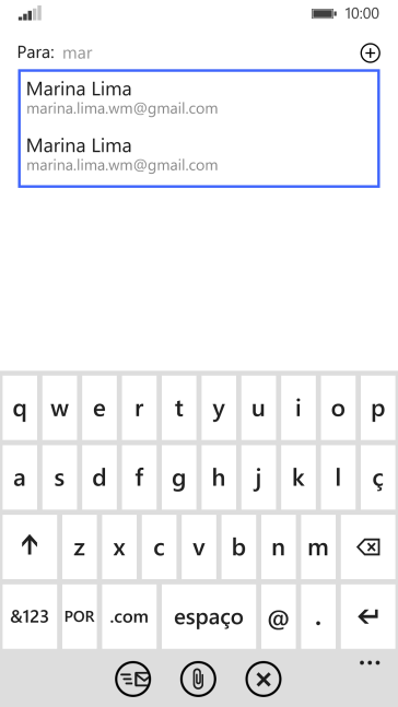 Pressione o contato desejado. Pressione o contato desejado.