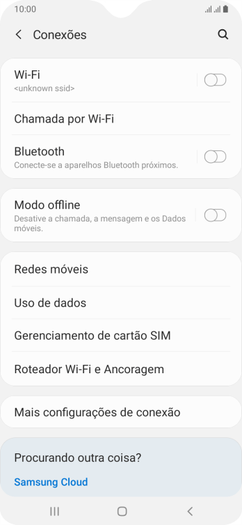 Pressione Redes móveis. Pressione Redes móveis.