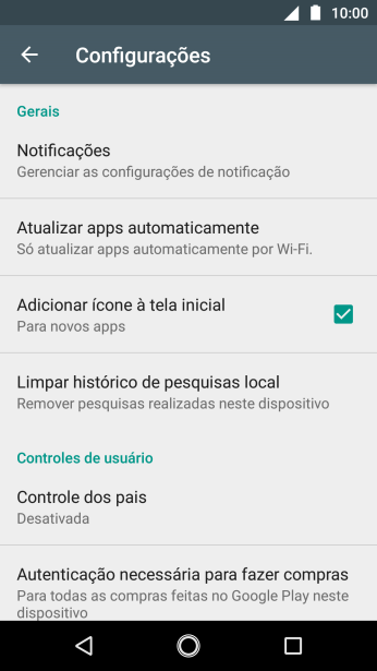 Pressione Atualizar apps automaticamente. Pressione Atualizar apps automaticamente.