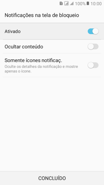 Siga as indicações da tela para selecionar as configurações de preferência. Siga as indicações da tela para selecionar as configurações de preferência.