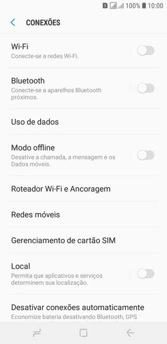 Pressione Redes móveis. Pressione Redes móveis.