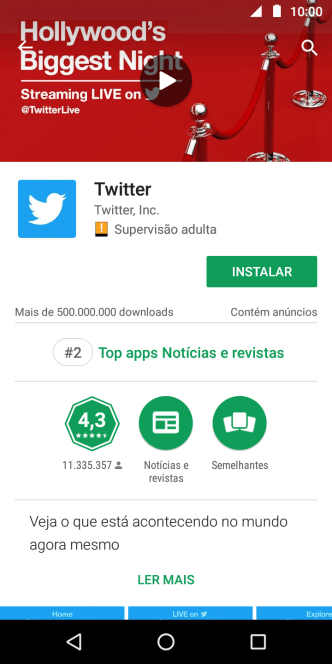 Pressione INSTALAR, e siga as indicações da tela para instalar o app. Pressione INSTALAR, e siga as indicações da tela para instalar o app.