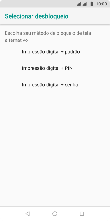 Pressione o código de bloqueio desejado, e siga as instruções da tela para criar um código extra. Pressione o código de bloqueio desejado, e siga as instruções da tela para criar um código extra.