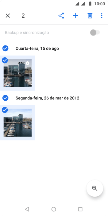 Pressione o ícone de compartilhar. Pressione o ícone de compartilhar.
