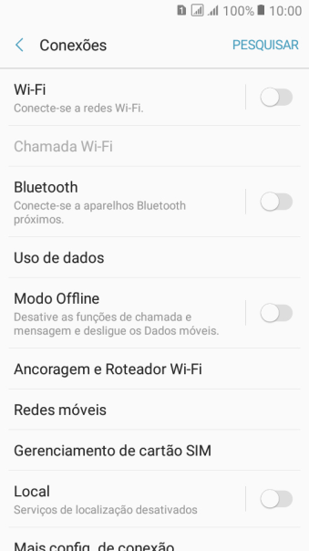 Pressione Redes móveis. Pressione Redes móveis.