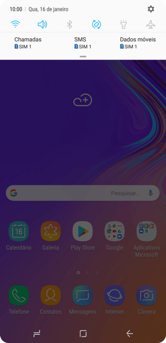 Pressione o ícone de configurações. Pressione o ícone de configurações.