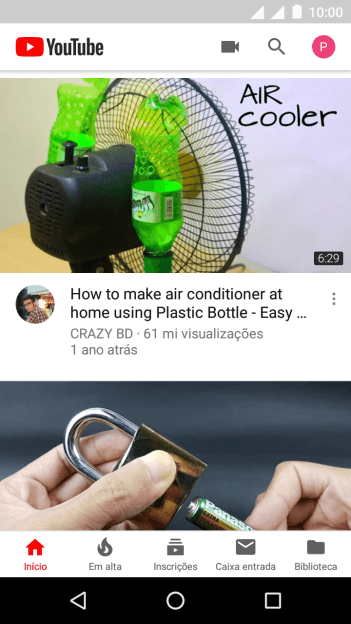 Pressione o ícone de fazer upload. Pressione o ícone de fazer upload.