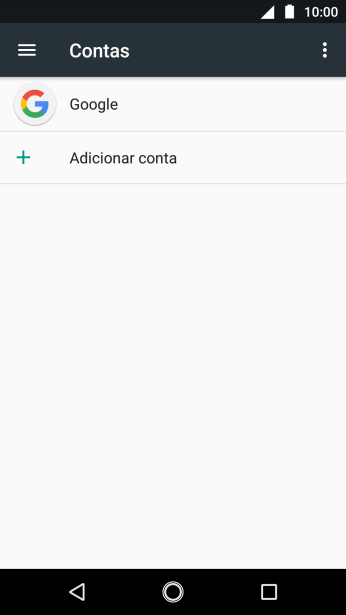 Pressione Adicionar conta. Pressione Adicionar conta.