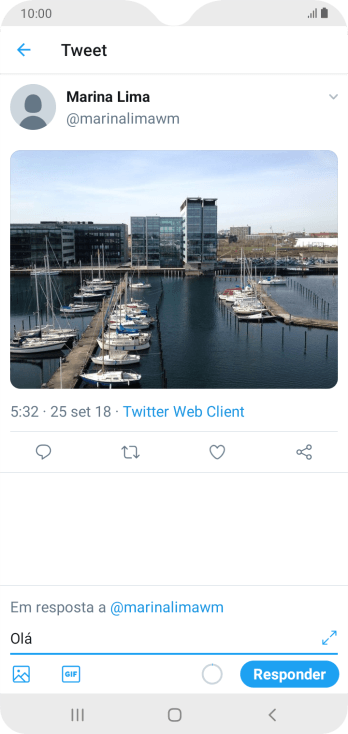 Escreva a resposta desejada, e pressione Responder. Escreva a resposta desejada, e pressione Responder.