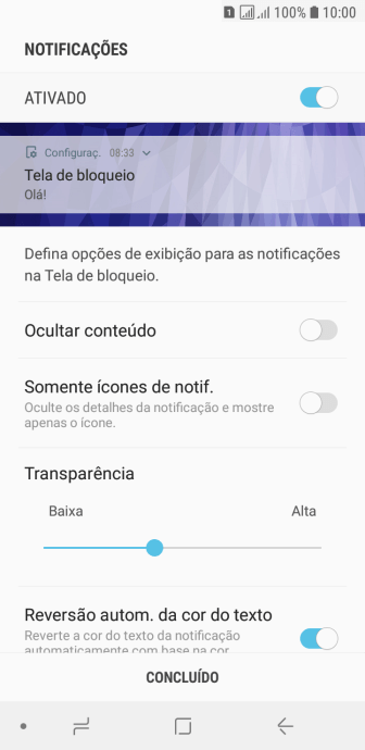 Pressione a configuração desejada. Pressione a configuração desejada.