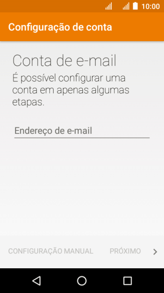 Pressione o campo de escrever, e digite o endereço de e-mail. Pressione o campo de escrever, e digite o endereço de e-mail.