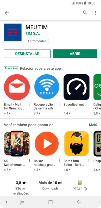 Pressione a tecla de início para finalizar e voltar à tela inicial. Pressione a tecla de início para finalizar e voltar à tela inicial.