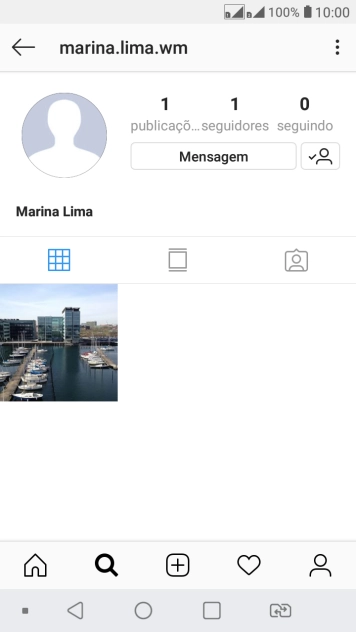Pressione o ícone de busca. Pressione o ícone de busca.