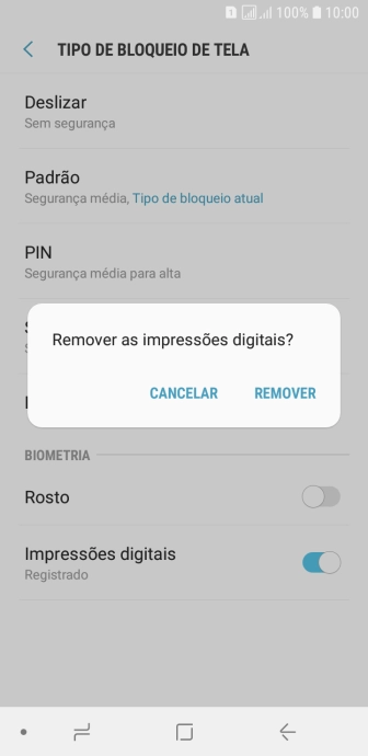 Pressione REMOVER. Pressione REMOVER.