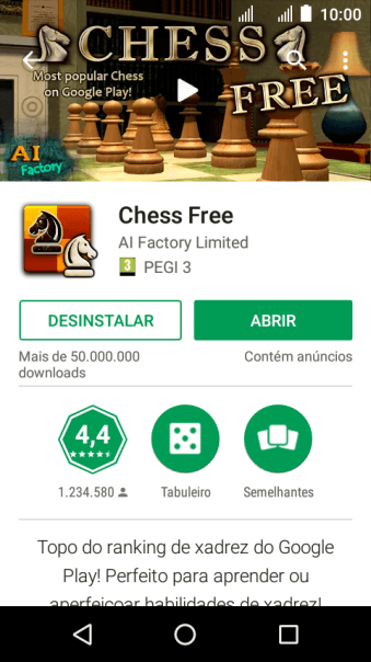 Pressione DESINSTALAR. Pressione DESINSTALAR.
