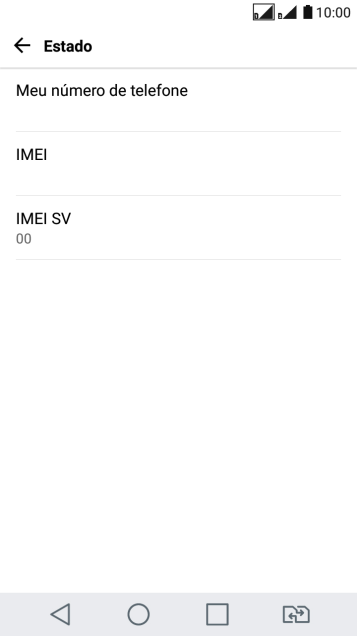 O número IMEI agora é mostrado na tela. O número IMEI agora é mostrado na tela.