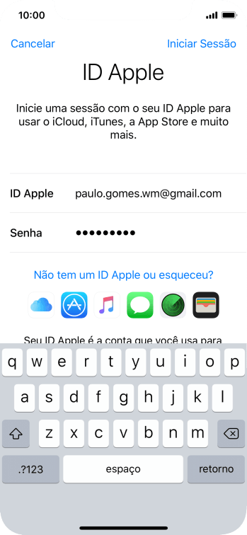 Pressione Iniciar Sessão. Pressione Iniciar Sessão.
