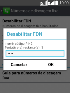 Digite o código PIN2, e pressione OK. Digite o código PIN2, e pressione OK.