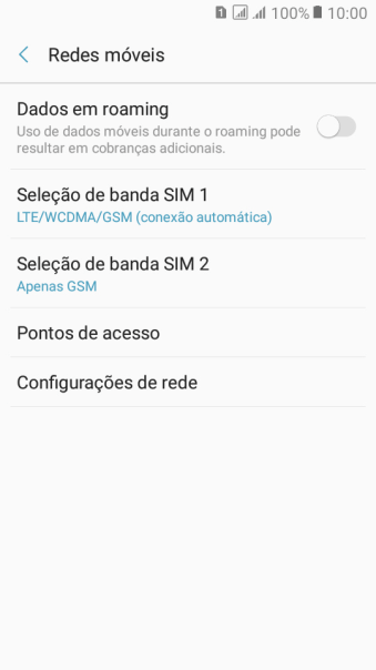 Pressione Seleção de banda . Pressione Seleção de banda .